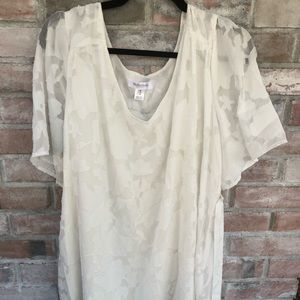 Motherhood Maternity Ivory Floral Blouse XL